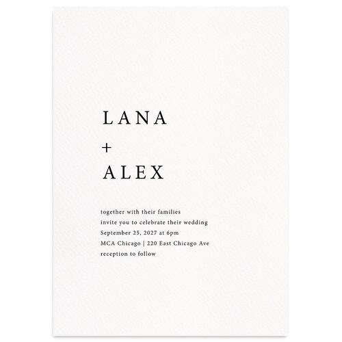 Natural Palette Wedding Invitations Pure White Signature Blank No Standard