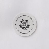 Moody Gothic Rose Wedding Day Coasters Midnight Cardboard Circle