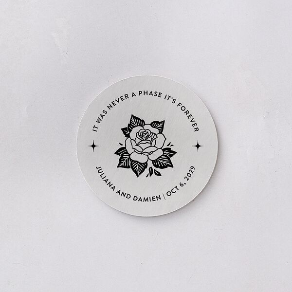 Moody Gothic Rose Wedding Day Coasters Midnight Cardboard Circle