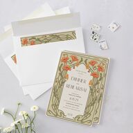 Vintage Nouveau Rehearsal Dinner Invitations Pear Signature Blank Standard