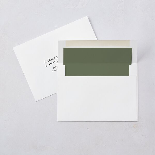 Graceful Botanical Foil Envelope Liners Greenery Standard