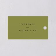 Modern Initials Favor Gift Tags Olive Signature
