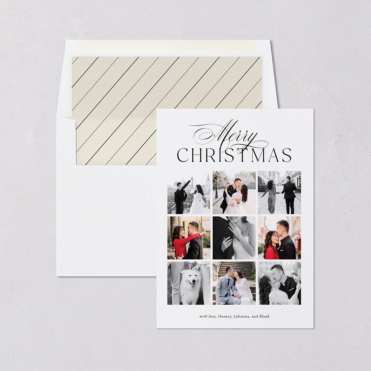 Merry Gallery Holiday Cards Pure White Signature Blank