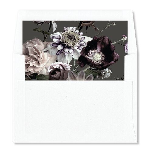 Black Tie Initial Standard Envelope Liners Licorice Standard