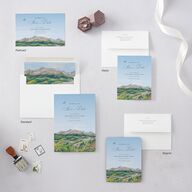 Romantic Floral Mountain Save The Date Magnets Meadow Magnet Paper