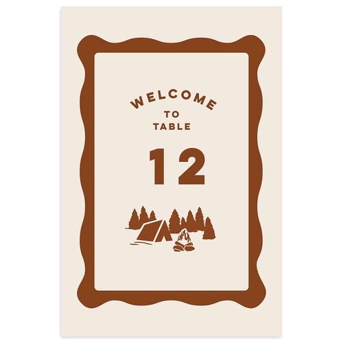 Adventure Icon Table Numbers Walnut Signature