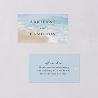 Beach Monogram Favor Gift Tags Baby Blue Signature