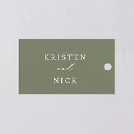 Eucalyptus Frame Favor Gift Tags No Foil Pure White Signature