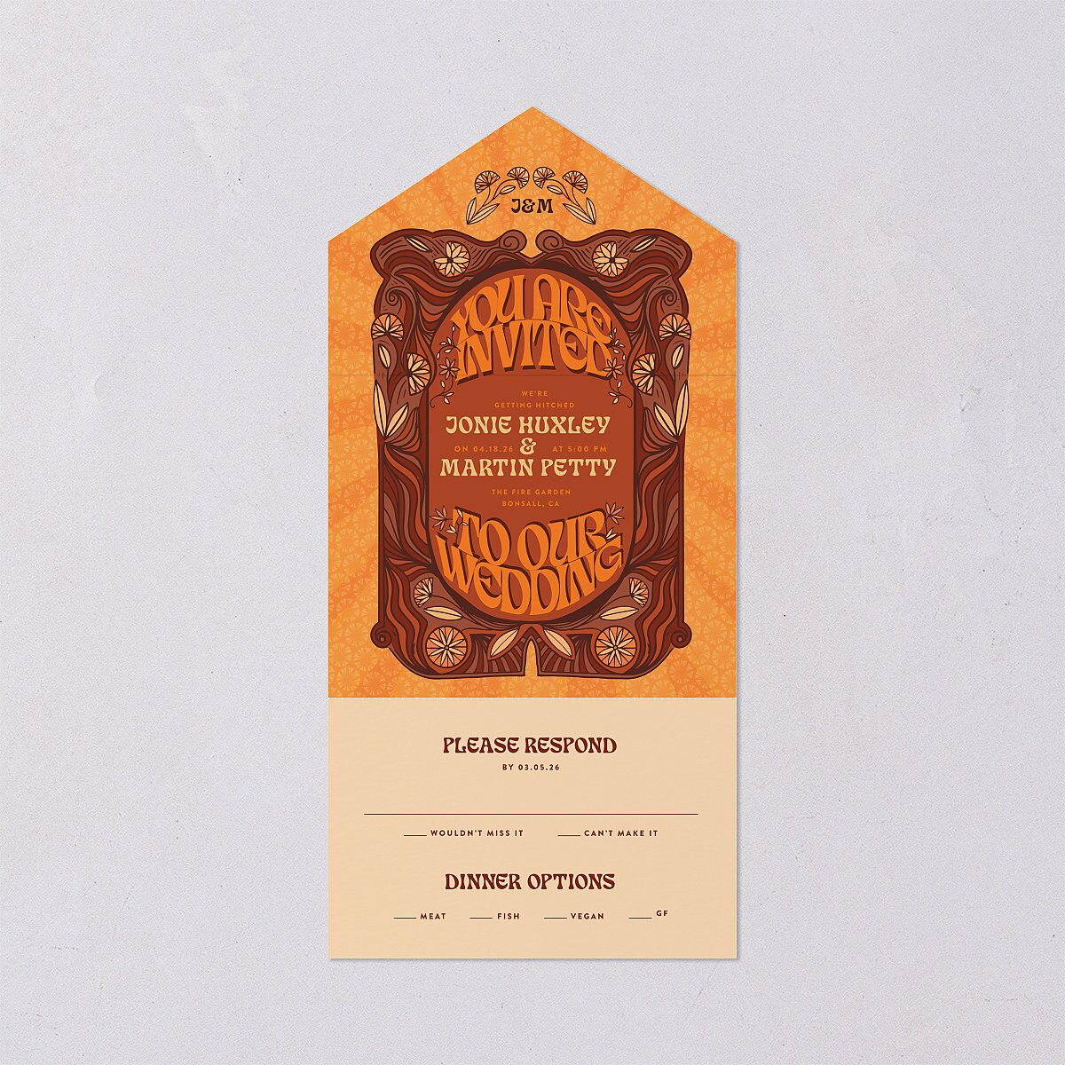 Wedstock All-in-One Wedding Invitations — view 1