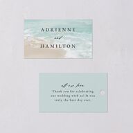 Beach Monogram Favor Gift Tags Pale Blue Signature