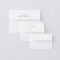 Scattered Blossoms Wedding Response Card Standard Envelopes White Standard Pastel Blue Return Address Signature