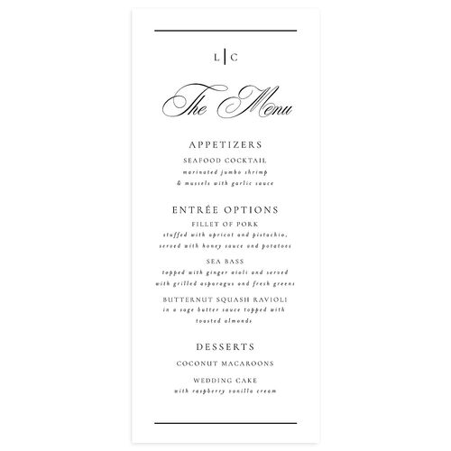 Lasting Frame Menus Licorice Signature