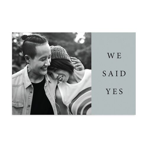 Natural Palette Save The Date Postcards Slate