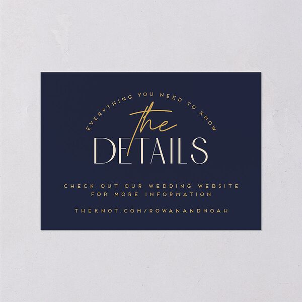 Headline Wedding Event Detail Cards Navy Signature Standard