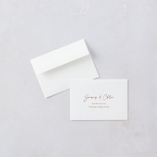 Simple Script Wedding Response Card Vintage Pink Signature Standard