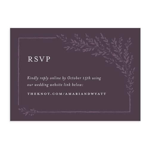 Exquisite Branches Botanical URL RSVP Cards Regency Signature Standard
