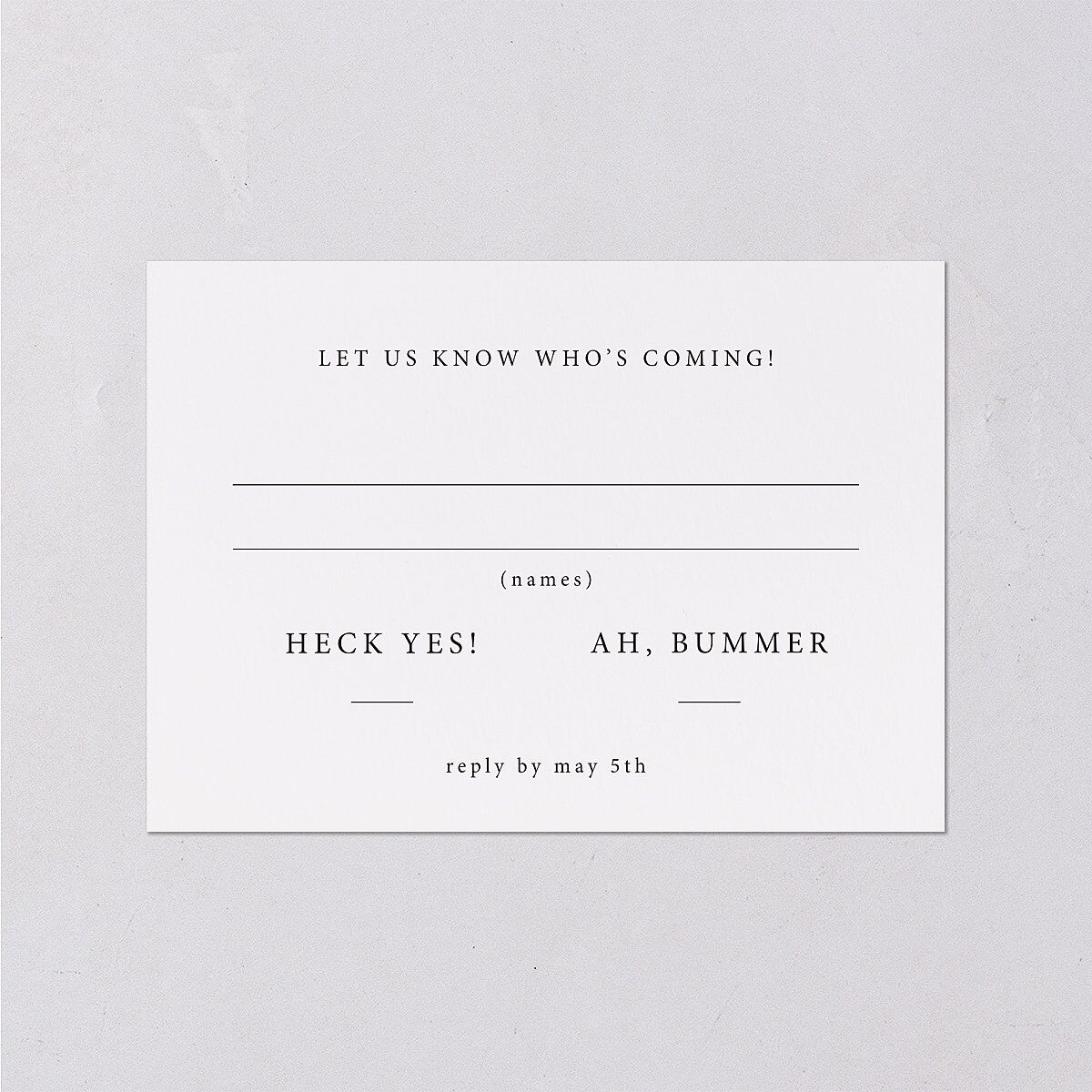 Just Love Wedding Response Cards Gold Licorice Signature