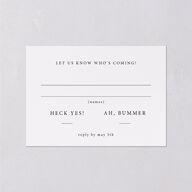Just Love Wedding Response Cards Gold Licorice Signature