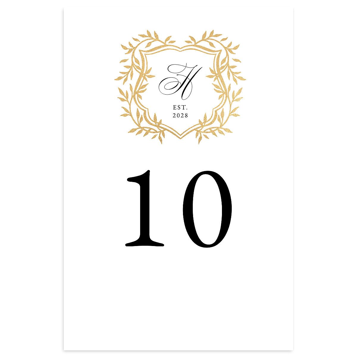 Formal Crest Table Numbers