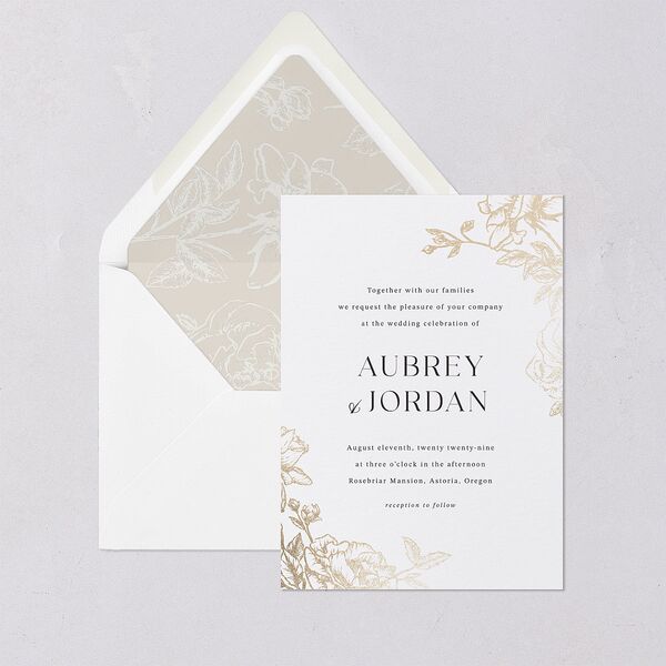 Botanical Luxury Euro Envelope Liners Pure White Luxe