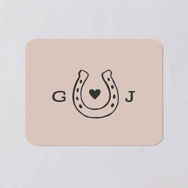 Western I Do BBQ Wedding Stickers Taupe Rounded