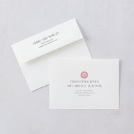 Chinese Lucky Circle Save The Date Cards True Red Signature smooth Blank No Standard