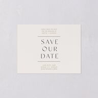 Surround Save the Date Petite Cards Mist Signature smooth Blank No Standard