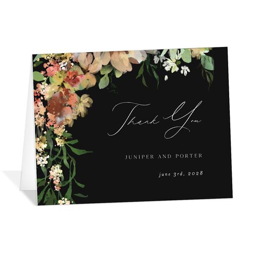 Garden Arch Thank You Cards Charcoal