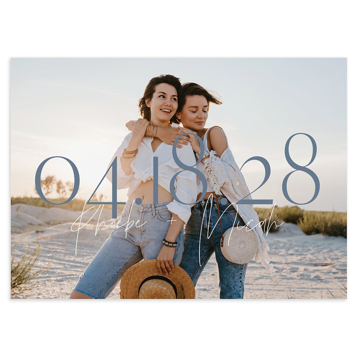 Tropical Frame Save the Date Cards
