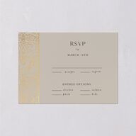 Ornate Regency Wedding Response Cards Gold Taupe Signature Standard