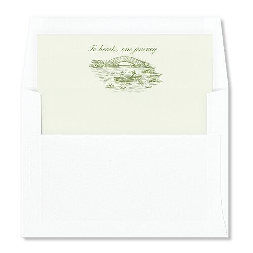 Elegant Italian Toile Envelope Liners Greenery Standard