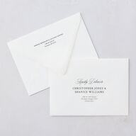 Your Own Classic Italian Venue Wedding Invitation Euro Envelopes White Pure White Both Recipient and Return Addresses Luxe Signature