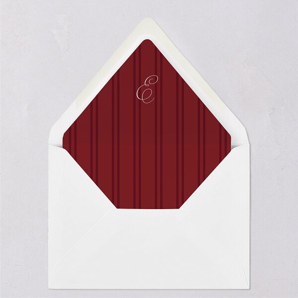 Life is Merrier Calligraphy Photo Euro Envelope Liners Merlot Luxe
