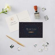 Celestial Galaxy Thank You Postcards Dark Navy