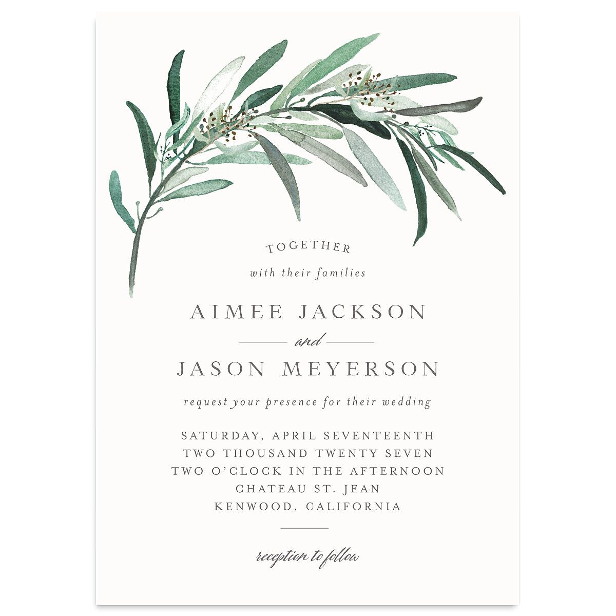 Lush Greenery Wedding Invitations