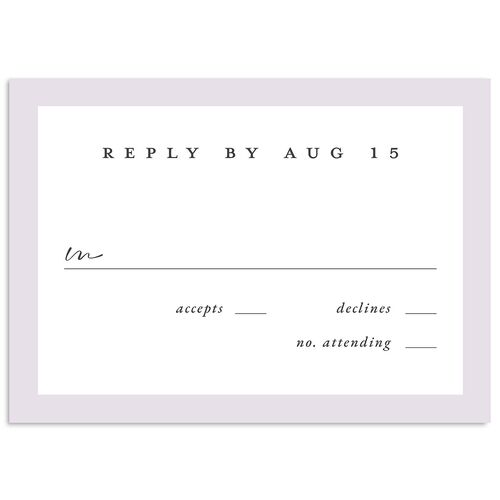 Ethereal Floral Wedding Response Cards Sheer Lilac Signature Standard