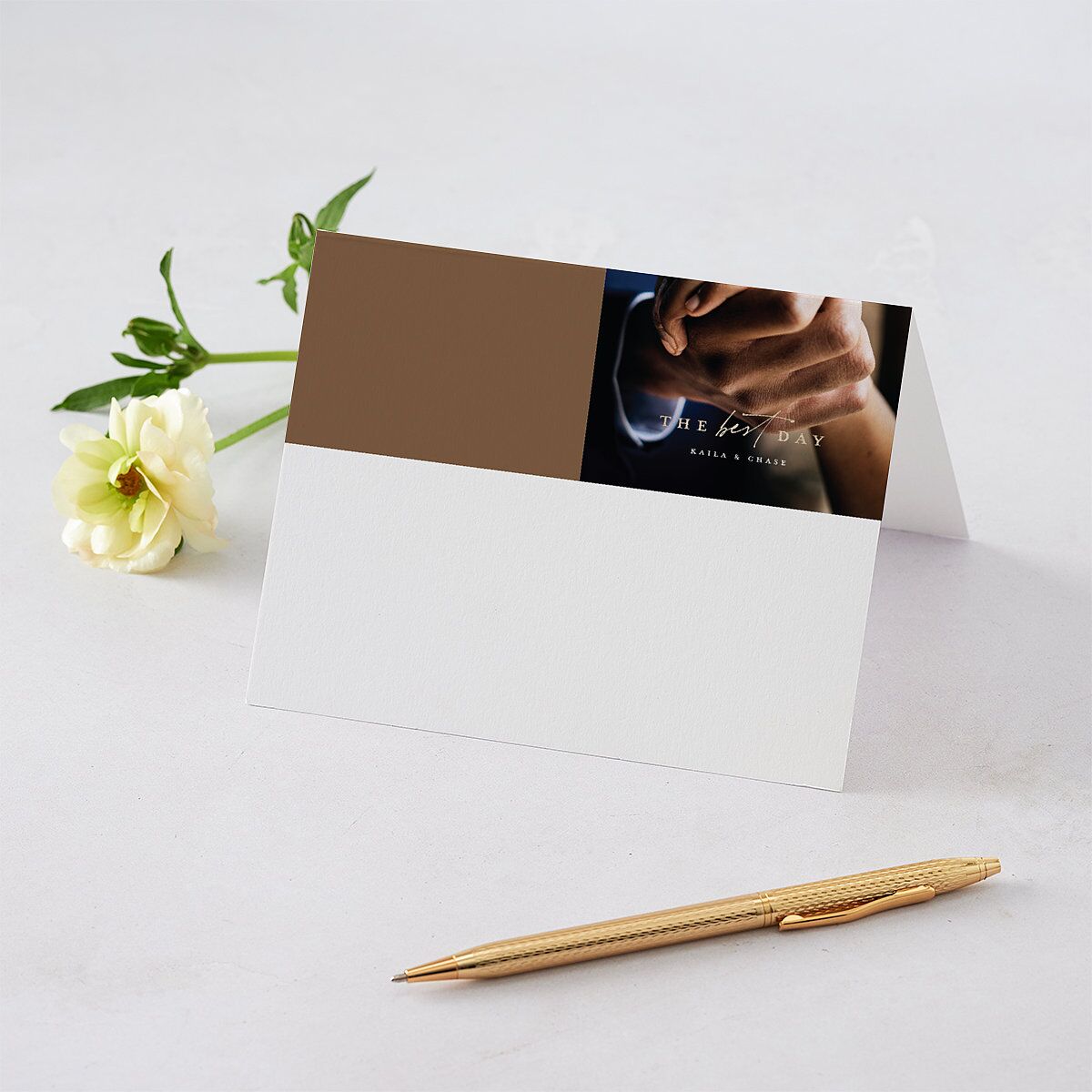 Soft Pampas Foil Thank You Cards — view 1