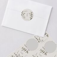 Curved Garland Wedding Stickers Champagne