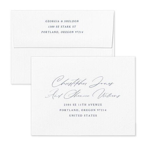 Ethereal Sunset Thank You Card Envelopes Kraft Ocean Both Recipient and Return Addresses Signature Standard