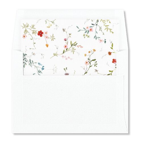 Dainty Wildflowers Envelope Liners Burnt Orange Standard