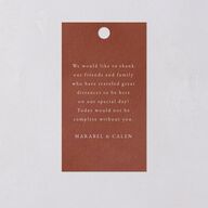 Romantic Vineyard Favor Gift Tags Rust Signature