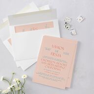 Color del Amor Rehearsal Dinner Invitations Salmon Signature Blank Standard