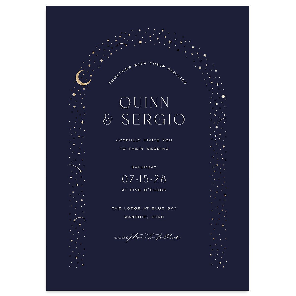 Celestial Arch Wedding Invitations