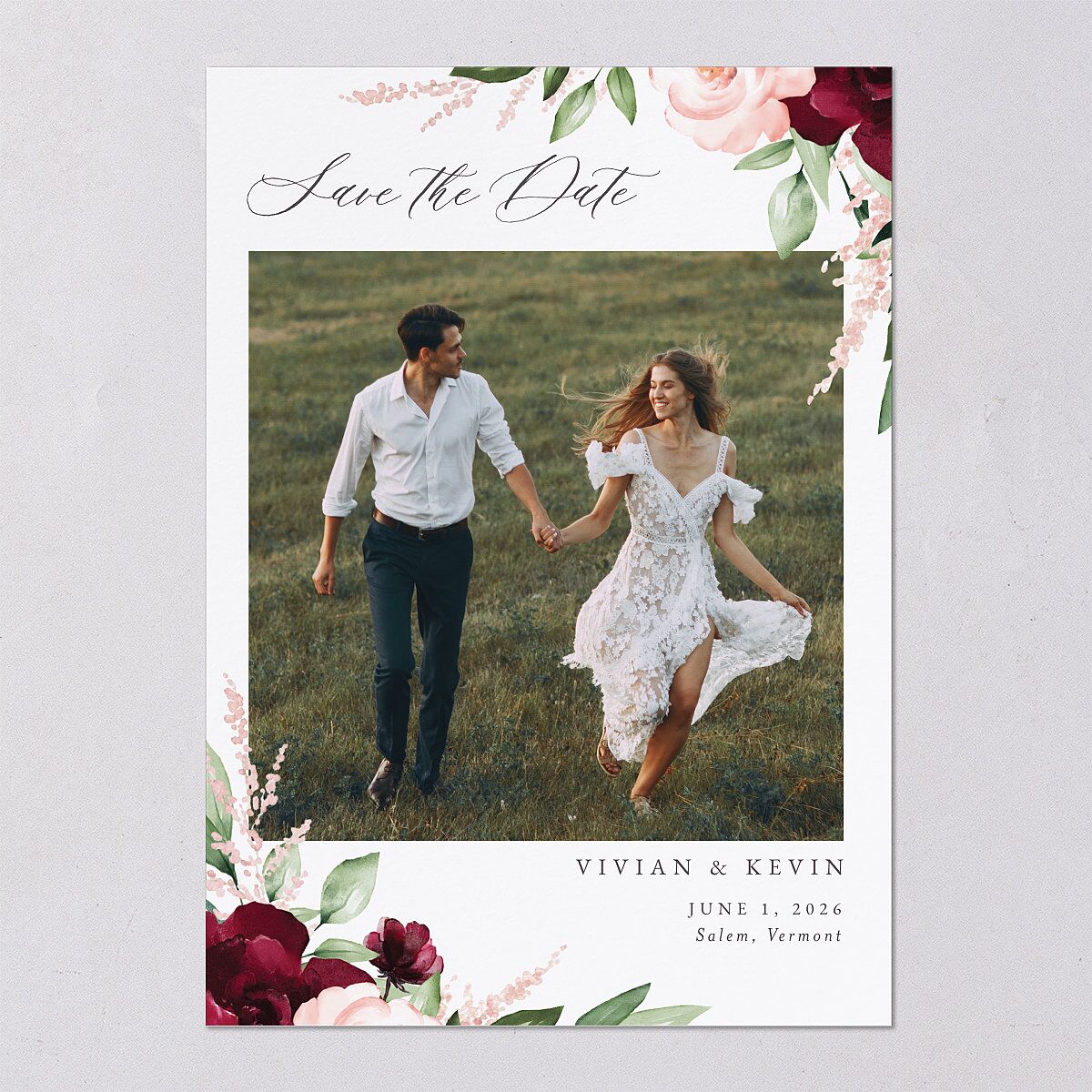 Beloved Floral Save The Date Cards — view 9