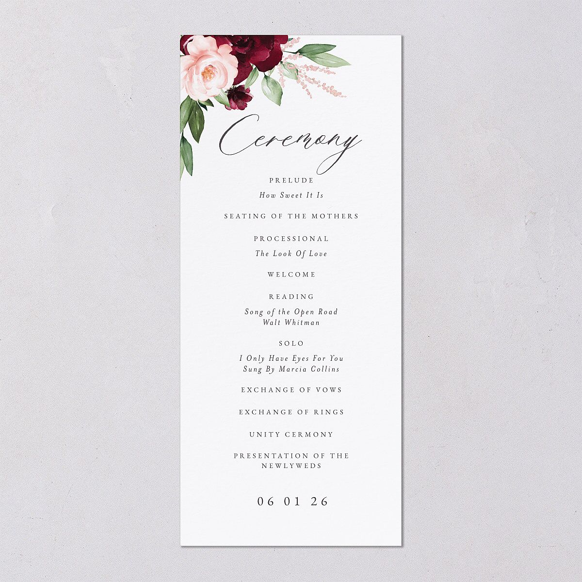 Beloved Floral Wedding Programs — view 6