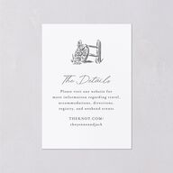 Western Wild Horses Wedding Event Detail Cards Licorice Signature Standard