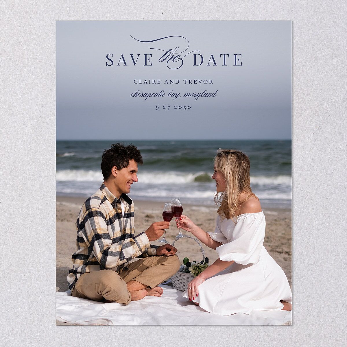 Elegant Lighthouse Save the Date Petite Cards — view 7