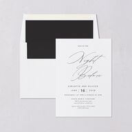 Simply Classic Rehearsal Dinner Invitations Charcoal Signature Blank Standard