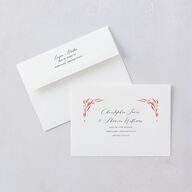 Chinese Phoenix Fenghuang Rehearsal Dinner Invitations Crimson Signature Blank Standard