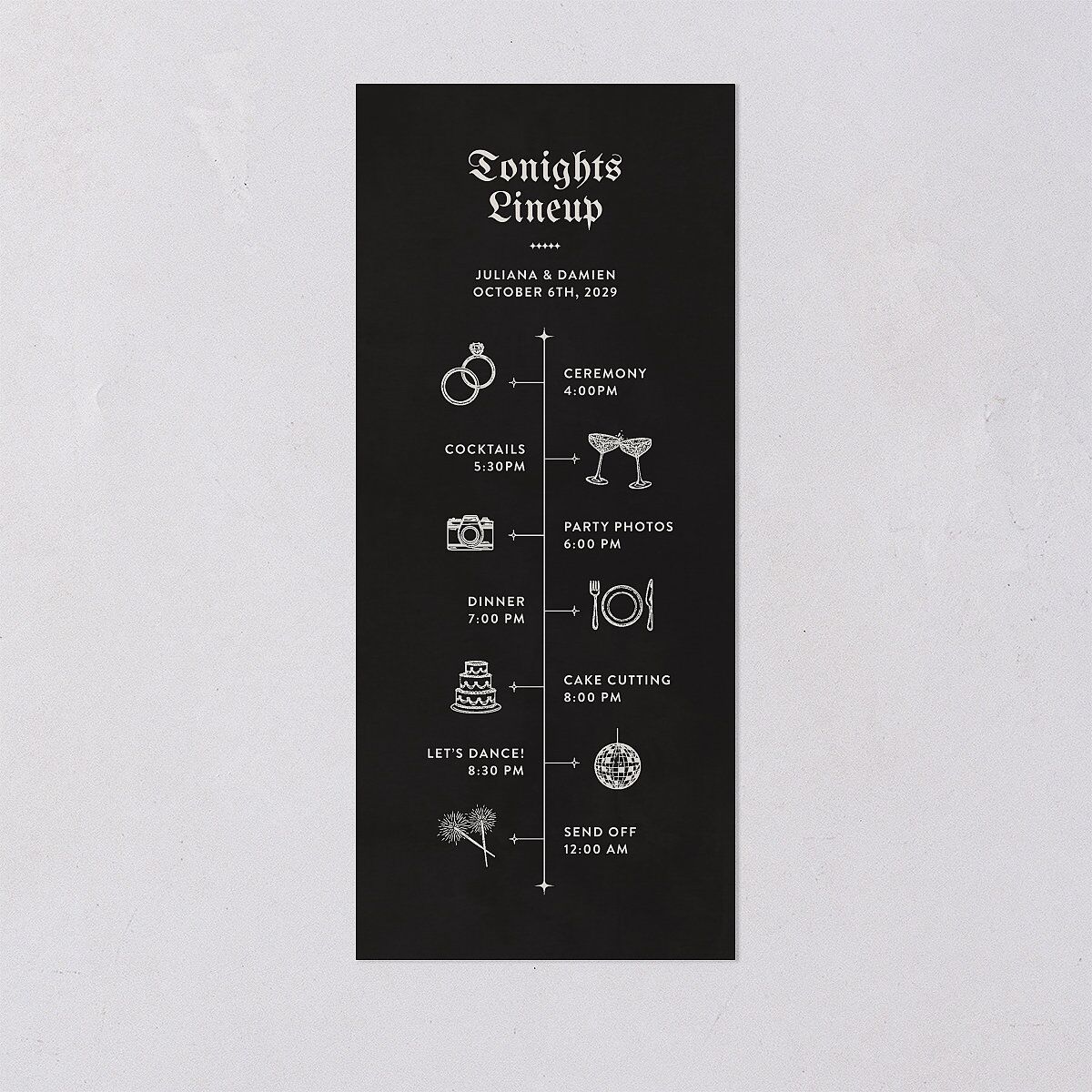 Moody Gothic Rose Wedding Programs Midnight Signature